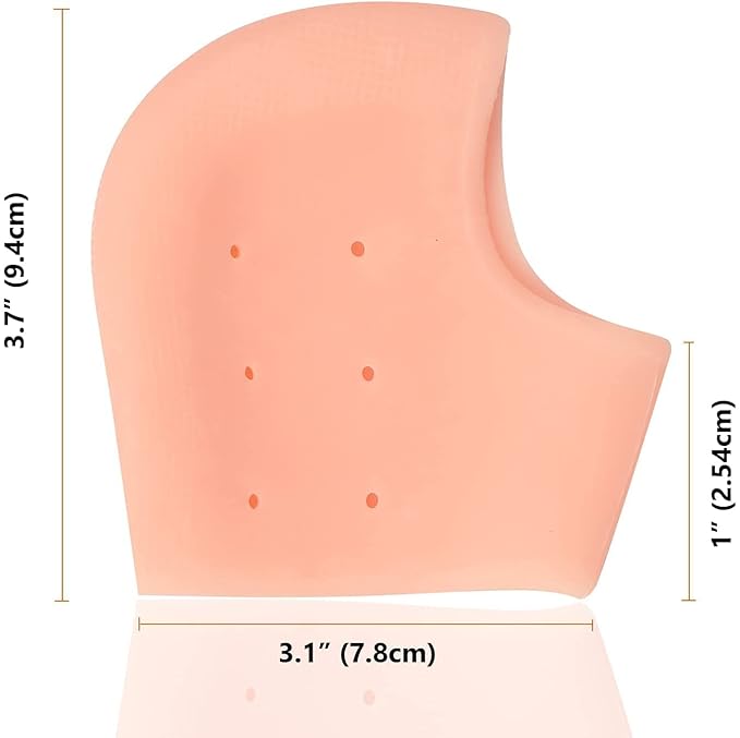 Combo of Callus Stone Pedicure Tool Foot Scrubber to Remove Dead Skin and Silicone Heel Pad for Cracked Heels Pain Relief and Ankle Support. (Pumice Stone & Heel Pad) (Multicolor)