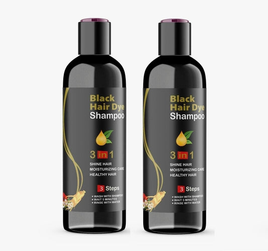 BLOSDREAM Black Hair Shampoo 3 in 1 (Pack of 2)