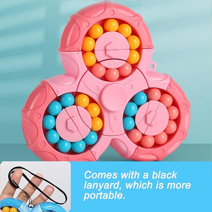 Magic Bean Brain Teaser Finger Spinner Toy Hand Spinner Stress Anxiety Relief