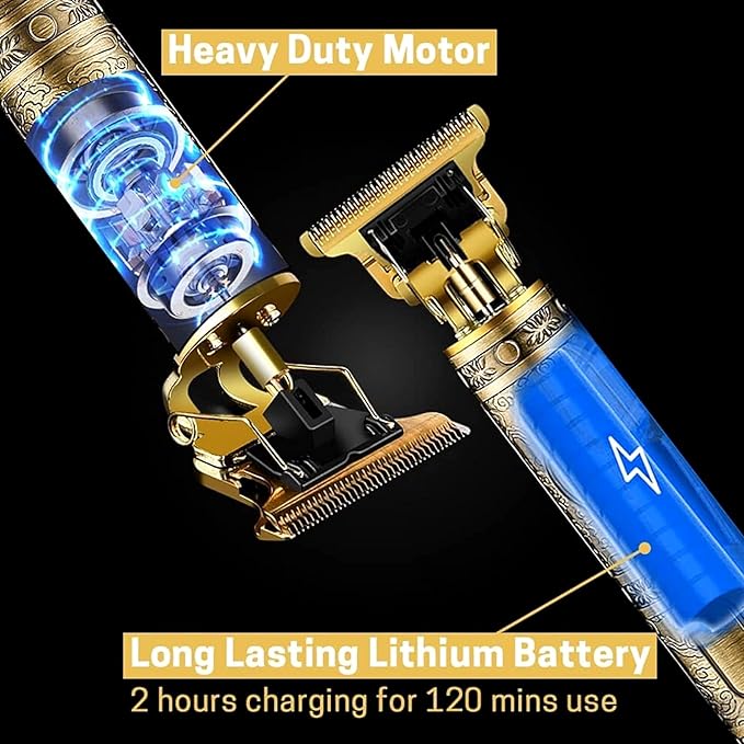 vintage t9 trimmer - All-in-one Trimmer for Men Self Sharpening Stainless Steel Blades, No Oil Needed, 60 Mins Run Time